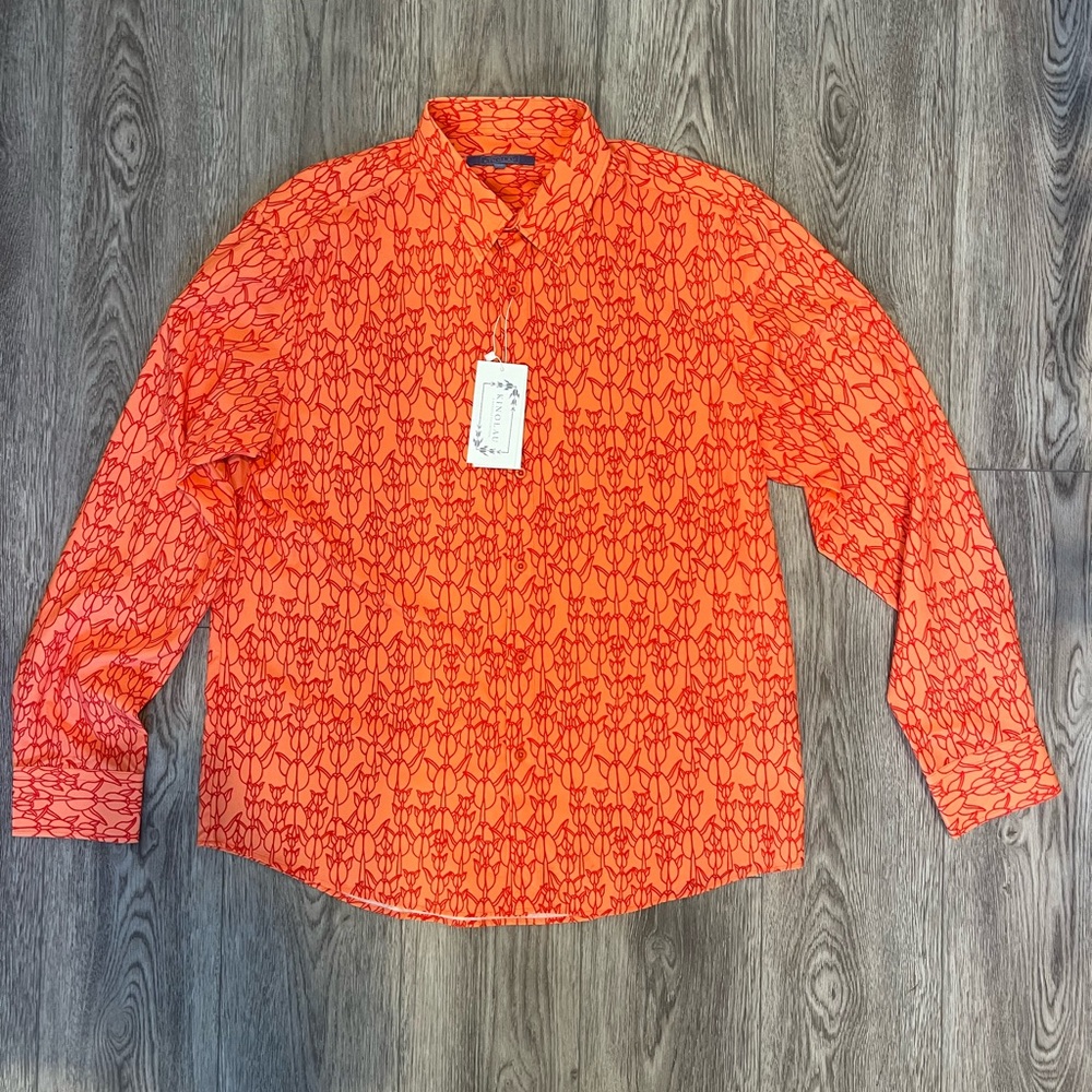 Manaola Men’s Hawaiian Aloha Shirt Button Down XXL